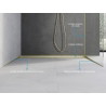 Mexen Line-B Wandablaufschiene 180 cm links, gebürstetes Gold - 185502180L