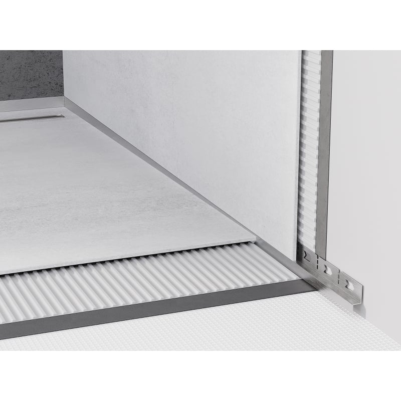 Mexen Line-B Wandabschlussleiste 120 cm rechts, Inox - 181002120R