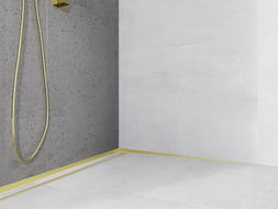 Mexen Line-B Wandablaufleiste 120 cm rechts, gebürstetes Gold - 185502120R
