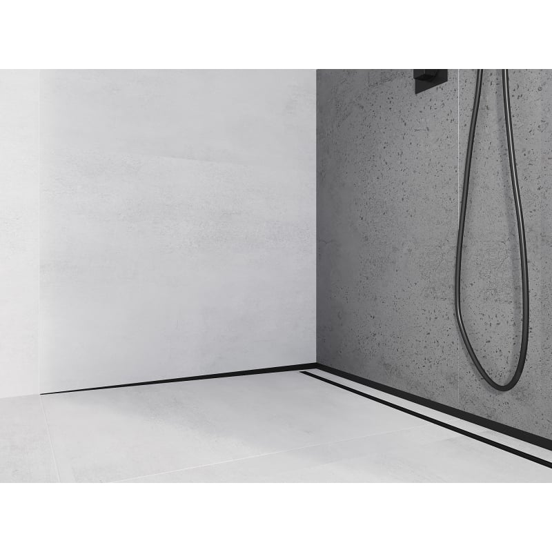 Mexen Line-B Wandeinbau-Abflussleiste 120 cm rechts, schwarz - 187002120R