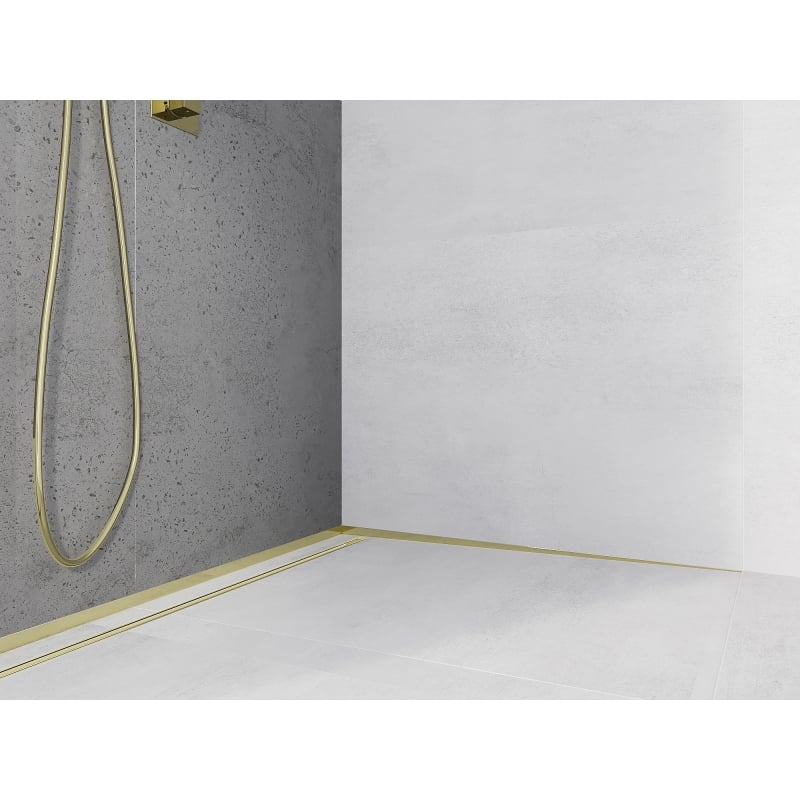 Mexen Line-B Wandablaufleiste 180 cm rechts, gold - 185002180R