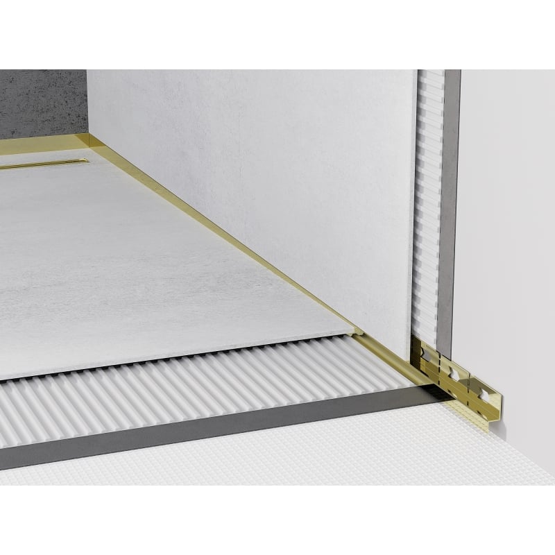 Mexen Line-B Wandablaufleiste 180 cm rechts, gold - 185002180R