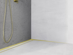 Mexen Line-B Wand-Abschrägleiste 180 cm rechts, gebürstet gold - 185502180R