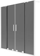 Mexen Velar Duo zwei-flügelige Duschabtrennung 140 x 150 cm, Graphit, Weiß - 896-140-000-42-20