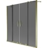 Mexen Velar Duo Badewannenfaltwand 2-flügelig verschiebbar 140 x 150 cm, Graphit, Gold - 896-140-000-42-50