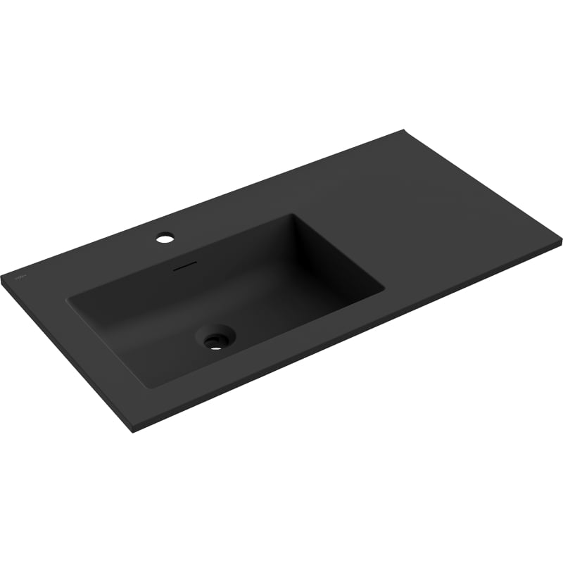 Mexen Otis Einbauwaschbecken links 91 x 46,5 cm, schwarz matt - 25189071L