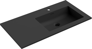Mexen Otis Einbaubecken rechts 91 x 46,5 cm, schwarz matt - 25189071P