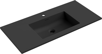 Mexen Otis Einbauwaschbecken 101 x 46,5 cm, schwarz matt - 25181071