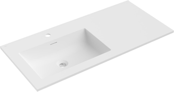 Mexen Otis Einbauwaschbecken links 101 x 46,5 cm, weiß matt - 25181001L