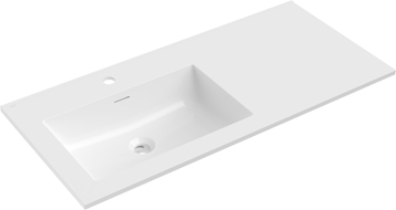 Mexen Otis Unterbauwaschbecken links 101 x 46,5 cm, weiß glänzend - 25181000L