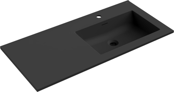 Mexen Otis eingebaute Waschbecken rechts 101 x 46,5 cm, schwarz matt - 25181071P