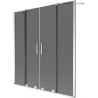 Mexen Velar Duo 2-flügelige Badewannenabtrennung, 160 x 150 cm, Graphit, Chrom - 896-160-000-42-01