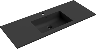 Mexen Otis Einbauwaschbecken 121 x 46,5 cm, schwarz matt - 25181271