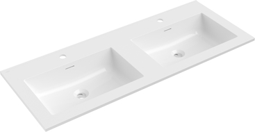 Mexen Otis Einbauwaschbecken doppelt 121 x 46,5 cm, weiß glänzend - 25181200D