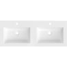 Mexen Otis Einbauwaschbecken doppelt 121 x 46,5 cm, weiß glänzend - 25181200D