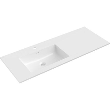 Mexen Otis Einbauwaschbecken links 121 x 46,5 cm, weiß glänzend - 25181200L
