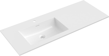 Mexen Otis Einbauwaschbecken links 121 x 46,5 cm, weiß glänzend - 25181200L