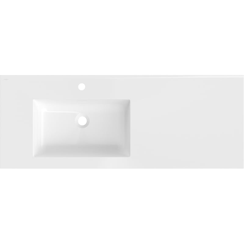 Mexen Otis Einbauwaschbecken links 121 x 46,5 cm, weiß glänzend - 25181200L