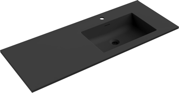 Mexen Otis eingebaute Waschtisch rechte Seite 121 x 46,5 cm, schwarz matt - 25181271P