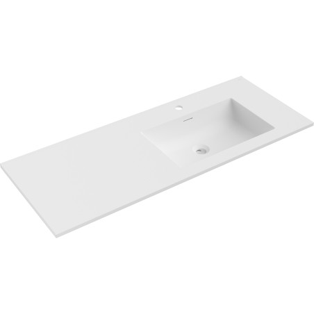 Mexen Otis Waschbecken, Einbau in Arbeitsplatte rechts 121 x 46,5 cm, weiß matt - 25181201P