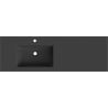 Mexen Otis Waschbecken links in die Arbeitsplatte eingelassen 141 x 46,5 cm, schwarz matt - 25181471L