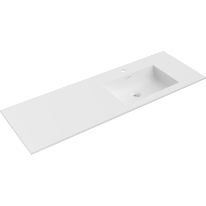 Mexen Otis Einbaubecken rechts 141 x 46,5 cm, weiß matt - 25181401P