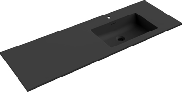 Mexen Otis Einbauwaschbecken rechts 141 x 46,5 cm, schwarz matt - 25181471P