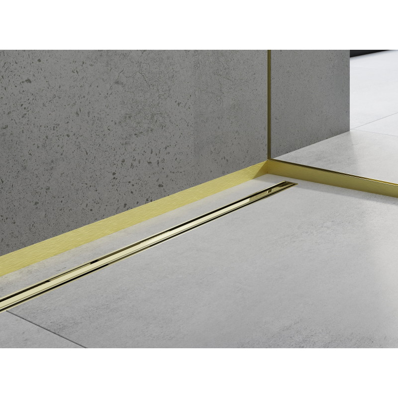 Mexen Line-B Front-Duschleiste 130 cm, gebürstetes Gold - 185503130U