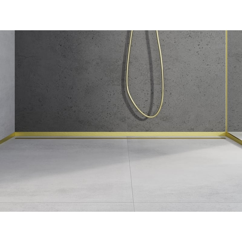 Mexen Line-B Front-Duschleiste 130 cm, gebürstetes Gold - 185503130U