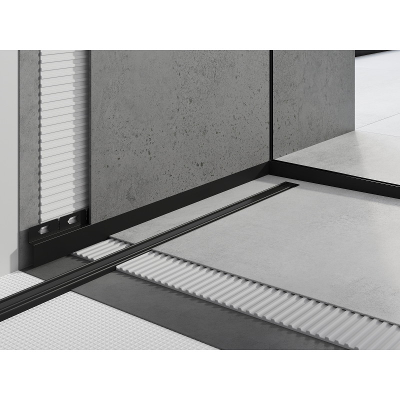 Mexen Line-B Front-Duschwannenschiene 180 cm, schwarz - 187003180U