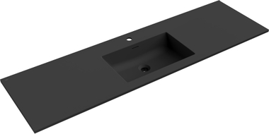 Mexen Otis Einbauwaschbecken 161 x 46,5 cm, schwarz matt - 25181671