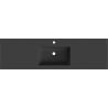 Mexen Otis Einbauwaschbecken 161 x 46,5 cm, schwarz matt - 25181671