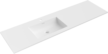 Mexen Otis linksseitig eingebaute Waschbecken 161 x 46,5 cm, weiß matt - 25181601L