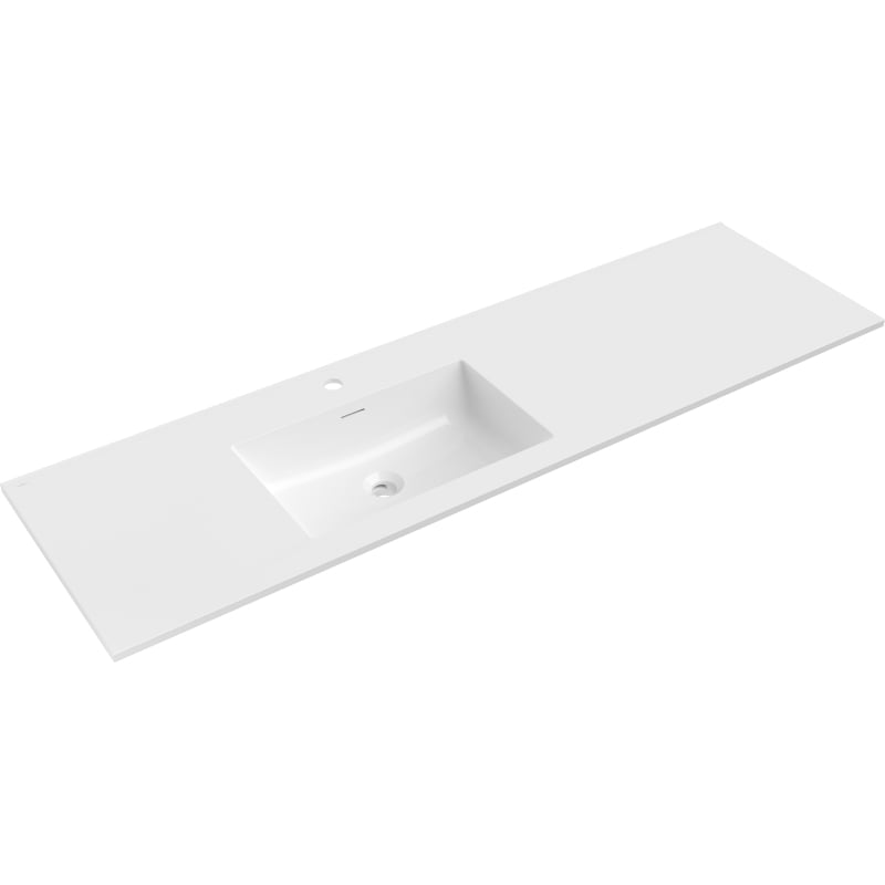 Mexen Otis Einbauwaschbecken links 161 x 46,5 cm, weiß glänzend - 25181600L