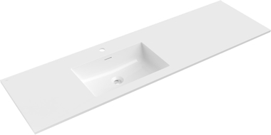 Mexen Otis Einbauwaschbecken links 161 x 46,5 cm, weiß glänzend - 25181600L