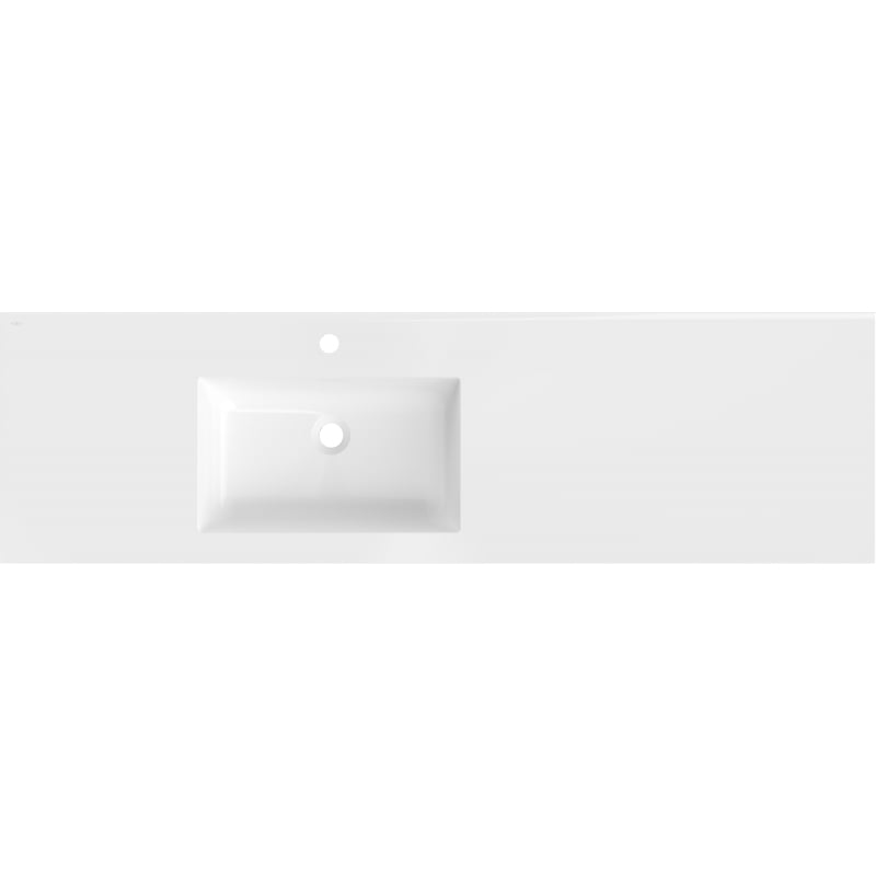 Mexen Otis Einbauwaschbecken links 161 x 46,5 cm, weiß glänzend - 25181600L