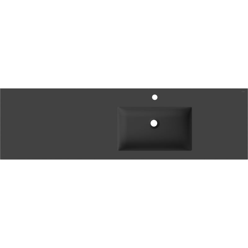 Mexen Otis Aufsatzwaschbecken rechts 161 x 46,5 cm, schwarz matt - 25181671P