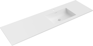 Mexen Otis eingebautes Waschbecken rechts 161 x 46,5 cm, weiß matt - 25181601P