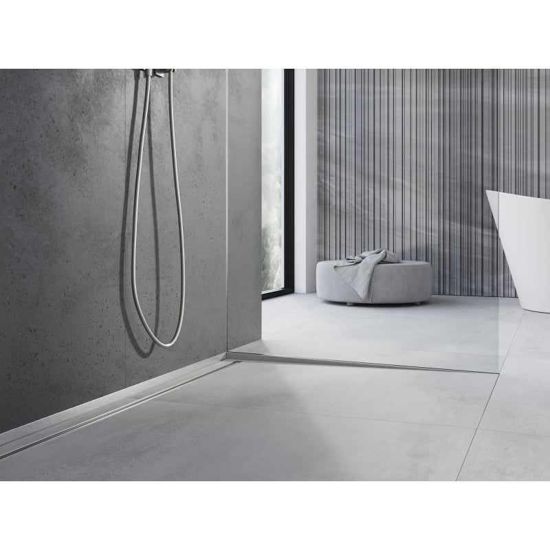 Mexen Line-B Gefälleleiste für Glas 120 cm rechts, Inox - 181004120R