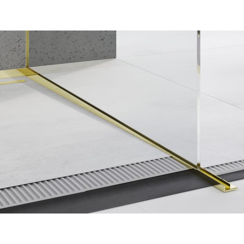 Mexen Line-B Gefälleprofil für Glas 120 cm rechts, Gold - 185004120R