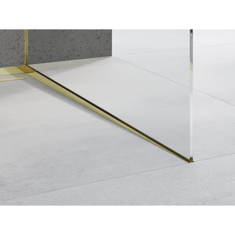Mexen Line-B Gefälleprofil für Glas 180 cm rechts, gold - 185004180R