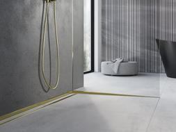Mexen Line-B Gefälleprofil für Glas 180 cm rechts, gold - 185004180R