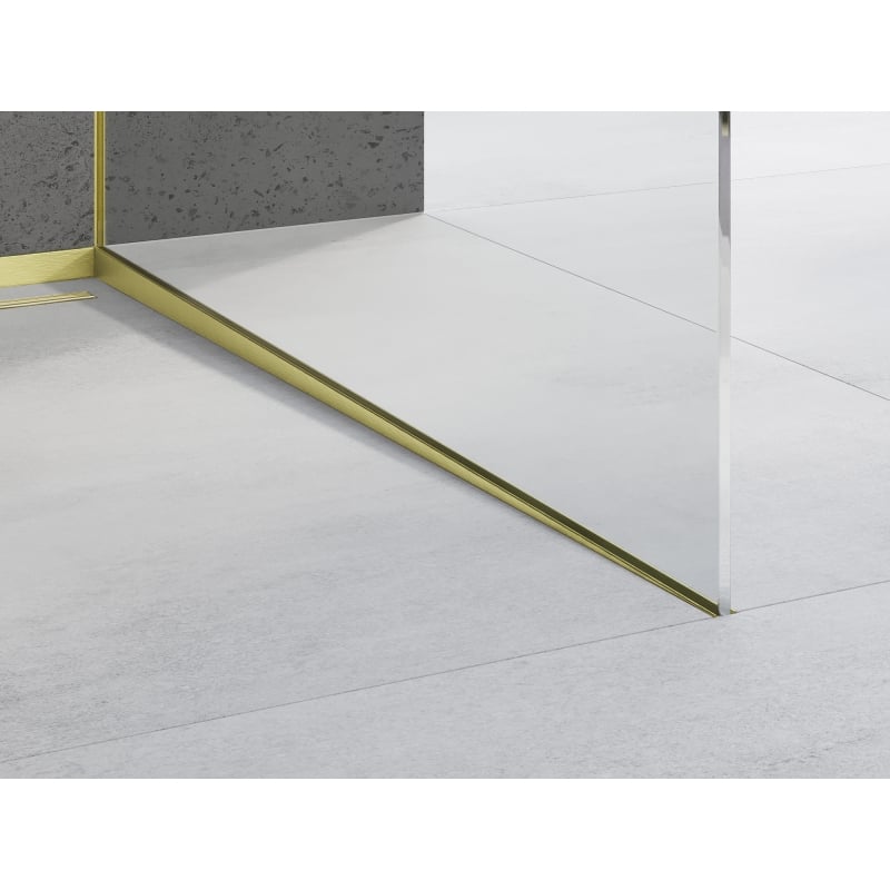 Mexen Line-B Gefälleleiste für Glas 120 cm rechts, gebürstetes Gold - 185504120R