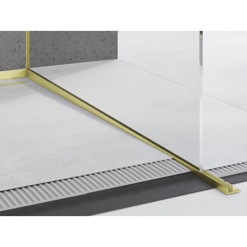 Mexen Line-B Gefälleleiste für Glas 180 cm rechts, gold gebürstet - 185504180R