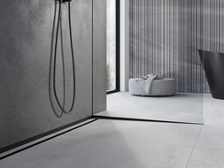 Mexen Line-B Gefälleprofil für Glas 120 cm rechts, schwarz - 187004120R