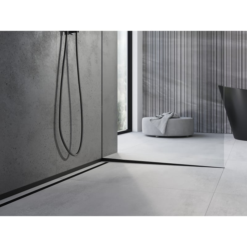 Mexen Line-B Neigungsleiste für Glas 180 cm rechts, schwarz - 187004180R