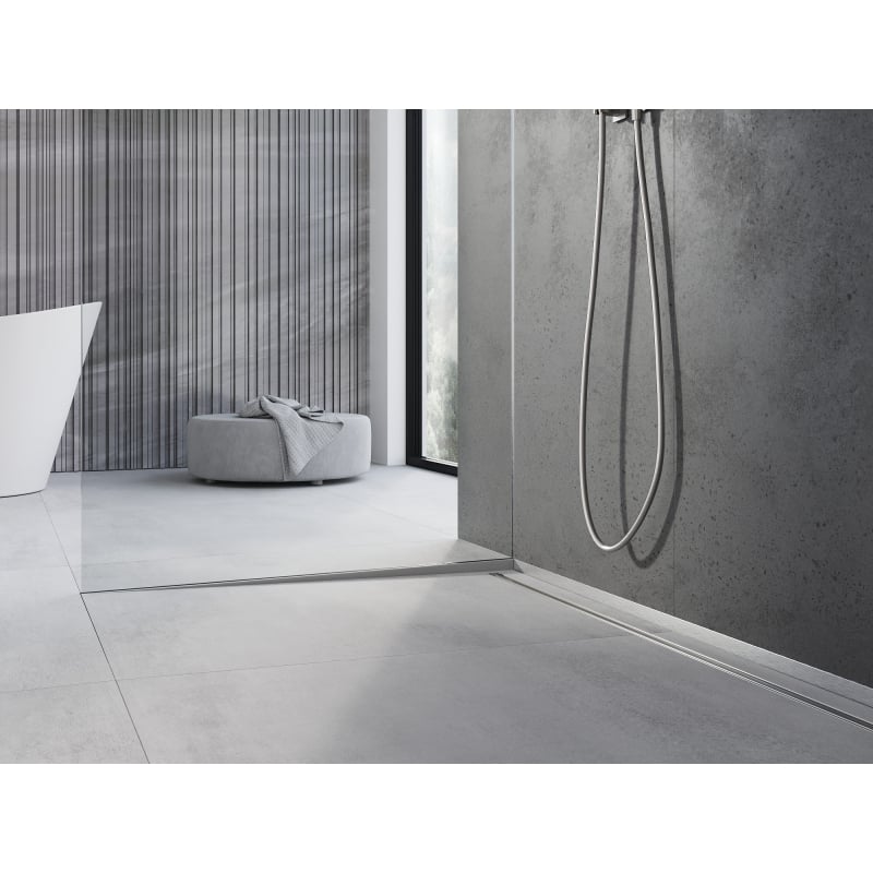 Mexen Line-B Abgussleiste für Glas 120 cm links, Inox - 181004120L