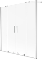 Mexen Velar Duo Duschwand 2-flügelig verschiebbar 140 x 150 cm, Mattiert, Chrom - 896-140-000-32-01