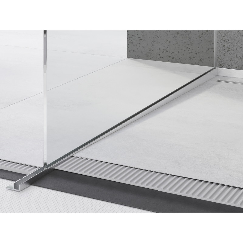 Mexen Line-B Gefälleleiste für Glas 180 cm links, Edelstahl - 181004180L