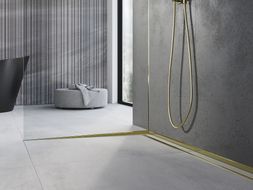 Mexen Line-B Abflussleiste für Glas 180 cm links, gold - 185004180L